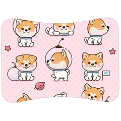 Set Kawaii Smile Japanese Dog Cartoon Velour Seat Head Rest Cushion by Wegoenart