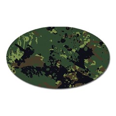 Military-background-grunge-style Oval Magnet by Wegoenart