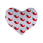 Small Peppers Standard 16  Premium Heart Shape Cushions Front