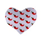 Small Peppers Standard 16  Premium Heart Shape Cushions Back