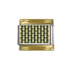 Pineapple Green Gold Trim Italian Charm (9mm) by ConteMonfrey