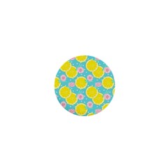 Blue Neon Lemons 1  Mini Buttons by ConteMonfrey