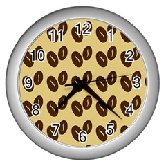 Coffee Beans Wall Clock (silver) by ConteMonfrey