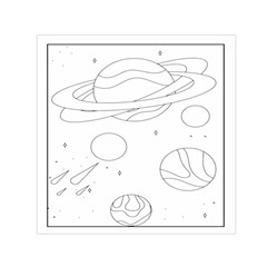 The Cuteness Of Saturn Square Satin Scarf (30  X 30 ) by ConteMonfrey