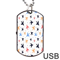 Sky Birds - Airplanes Dog Tag Usb Flash (one Side) by ConteMonfrey