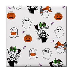 Halloween Jack O Lantern Vector Tile Coaster by Ravend