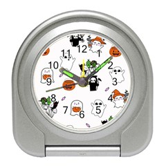 Halloween Jack O Lantern Vector Travel Alarm Clock by Ravend