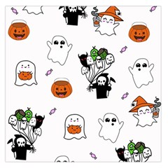 Halloween Jack O Lantern Vector Square Satin Scarf (36  X 36 ) by Ravend