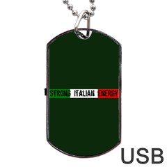 Strong Italian Energy Dog Tag Usb Flash (one Side) by ConteMonfrey