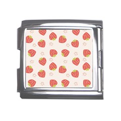 Strawberries Pattern Design Mega Link Italian Charm (18mm) by Wegoenart