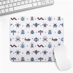 Insect Icon Seamless Pattern Large Mousepad by Wegoenart