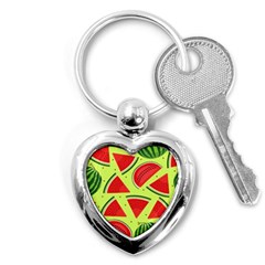 Pastel Watermelon   Key Chain (heart) by ConteMonfrey