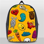 Graffiti Characters Seamless Ornament School Bag (XL) Front