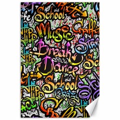 Graffiti Word Seamless Pattern Canvas 12  X 18  by Wegoenart