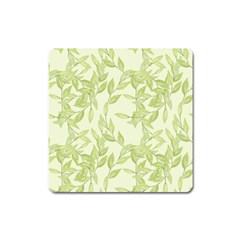 Watercolor Leaves On The Wall  Square Magnet by ConteMonfrey