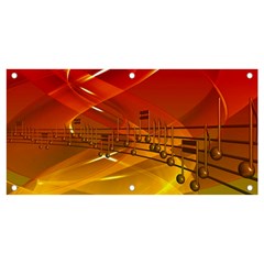 Music Notes Melody Note Sound Banner And Sign 4  X 2  by Wegoenart