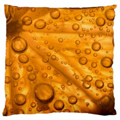 Lime Water Bubbles Macro Light Detail Background Large Cushion Case (one Side) by Wegoenart