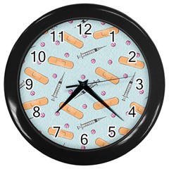 Medicine Items Wall Clock (black) by SychEva