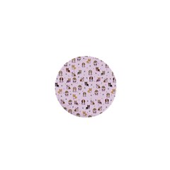 Puppies Dog Pattern Drawing 1  Mini Buttons by Wegoenart