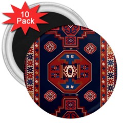 Armenian Old Carpet  3  Magnets (10 Pack)  by Gohar