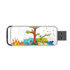 Natural Disaster Flood Earthquake Portable Usb Flash (one Side) by Jancukart