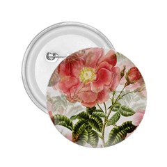 Flowers Vintage Background Retro Floral Stem 2 25  Buttons by Wegoenart