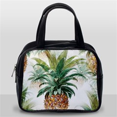 Pineapple Pattern Background Seamless Vintage Classic Handbag (one Side) by Wegoenart