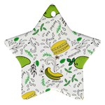 Hamburger With Fruits Seamless Pattern Ornament (Star) Front