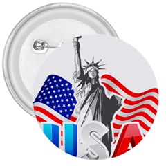 New York City Holiday United States Usa 3  Buttons by Jancukart