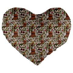 Architecture Ornaments Large 19  Premium Heart Shape Cushions by Gohar