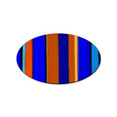 Abstract Blue And Orange 930 Sticker (oval) by KorokStudios