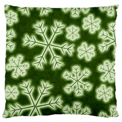 Snowflakes And Star Patterns Green Frost Standard Flano Cushion Case (one Side) by artworkshop