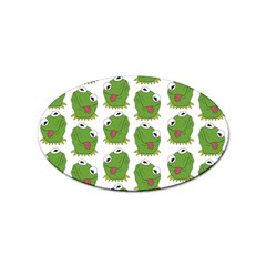 Kermit The Frog Pattern Sticker (oval) by Valentinaart