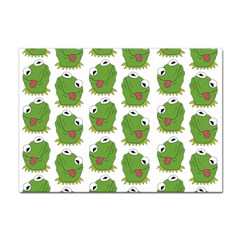 Kermit The Frog Pattern Sticker A4 (10 Pack) by Valentinaart