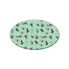 Insects Pattern Sticker (oval) by Valentinaart