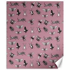 Insects Pattern Canvas 8  X 10  by Valentinaart