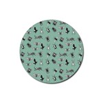 Insects pattern Rubber Coaster (Round) Front