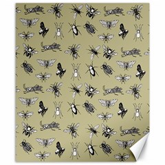 Insects Pattern Canvas 8  X 10  by Valentinaart