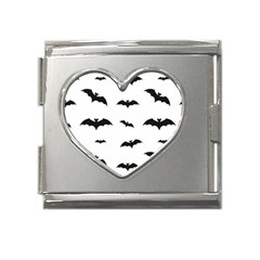 Bat Pattern Mega Link Heart Italian Charm (18mm) by Valentinaart