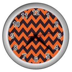 Halloween  Wall Clock (silver) by Valentinaart