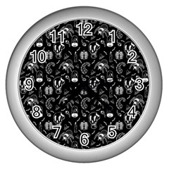 Halloween  Wall Clock (silver) by Valentinaart