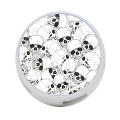 Skull Pattern 4-port Usb Hub (two Sides) by Valentinaart