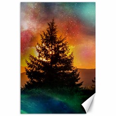 Tree Nature Landscape Fantasy Magical Cosmic Canvas 24  X 36  by danenraven