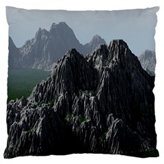 Terrain Mountain Rock Landscape Mountains Nature Large Flano Cushion Case (two Sides) by danenraven