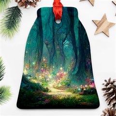 Magical Forest Forest Painting Fantasy Bell Ornament (two Sides) by danenraven