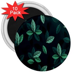 Leaves Pattern 3  Magnets (10 Pack)  by artworkshop