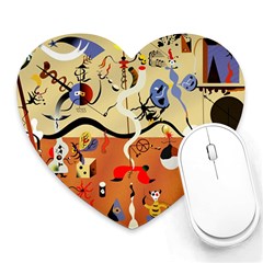 Carnival Of The Harlequin Art Heart Mousepad by danenraven