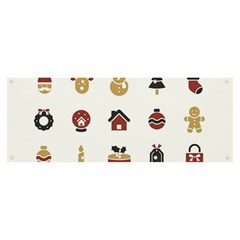 Christmas Symbols Banner And Sign 8  X 3  by artworkshop