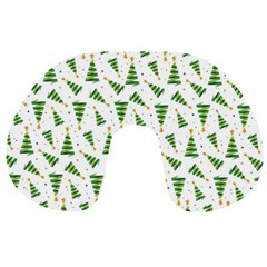 Christmas Tree Pattern Christmas Trees Travel Neck Pillow by Ravend