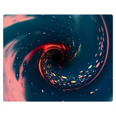 Fluid Swirl Spiral Twist Liquid Abstract Pattern Double Sided Flano Blanket (medium) by Ravend